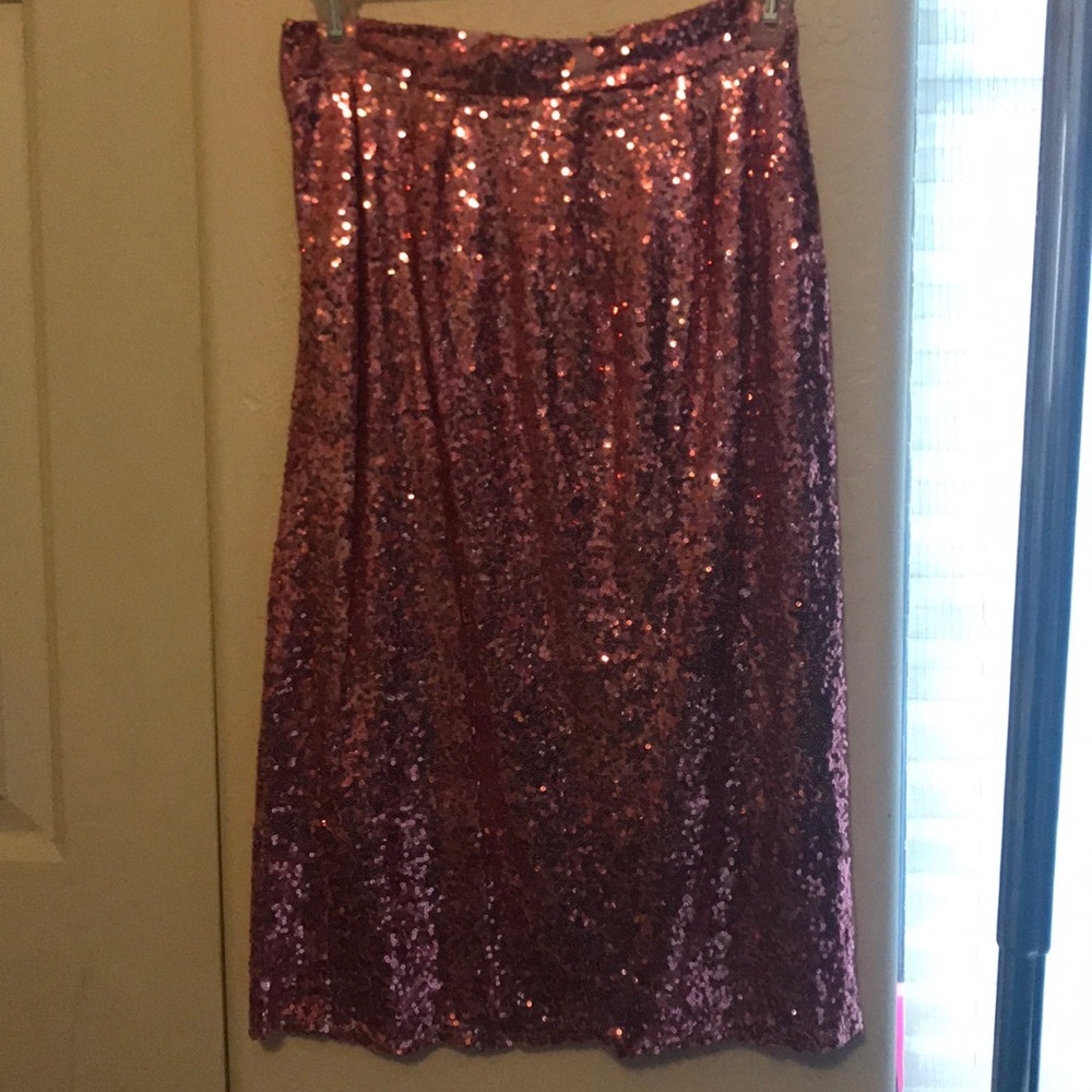 Knee Length Sequined Skirt